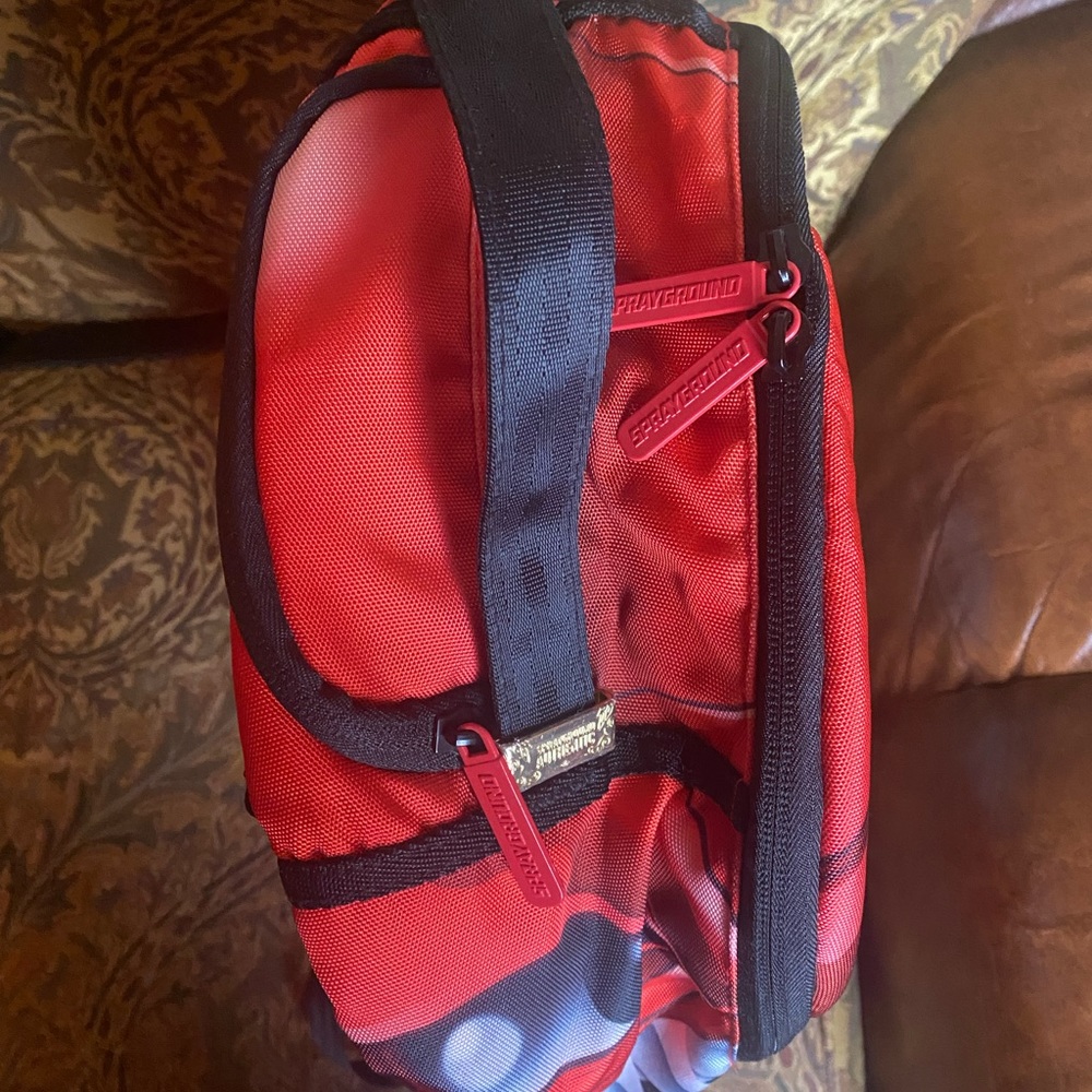 Sprayground Red Ranger Helmet Backpack - Picture 6 of 7